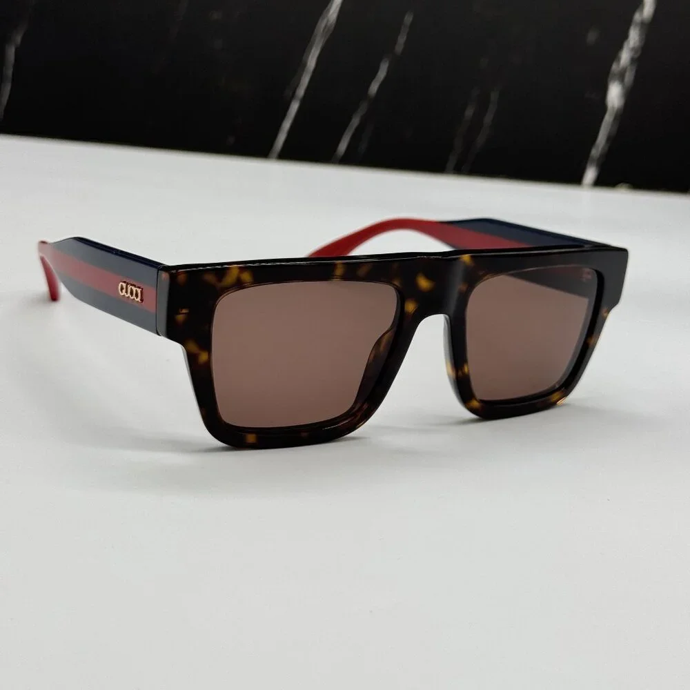 NEW GUCCI GG1868S 002 HAVANA BLUE RED UNISEX SUNGLASSES GUCCI