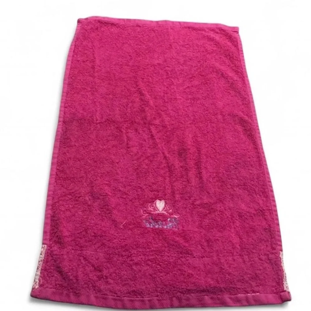 Barbie Pink Hand Towel with Embroidered Logo cute collectible