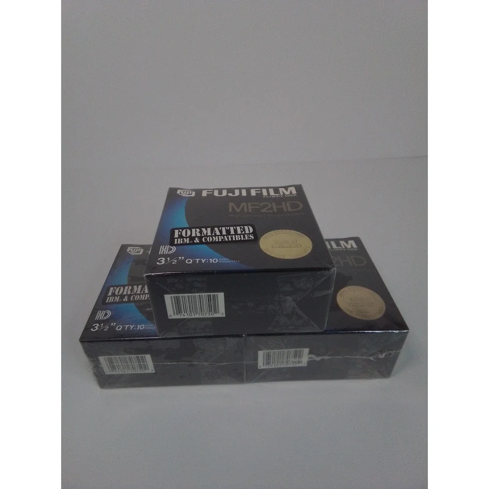 Fujifilm MF2HD 3.5 Floppy Disks High Density IBM Formatted Lot of 30 Sealed