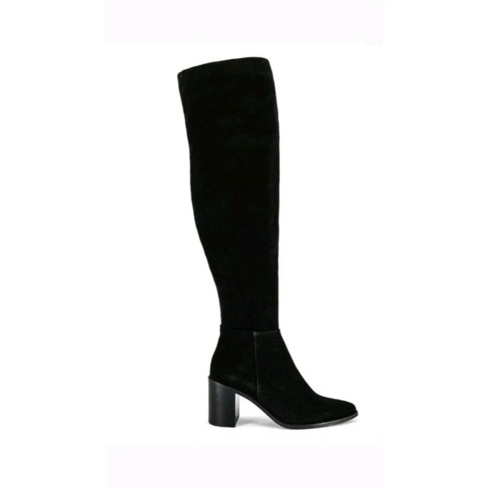 Seychelles Gifted black suede over the knee boot w 2 3/4