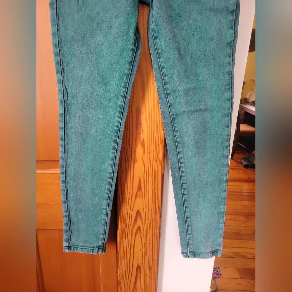 Justice Premium Green Colored Skinny High Waist Jegging Girl's Jeans 12R