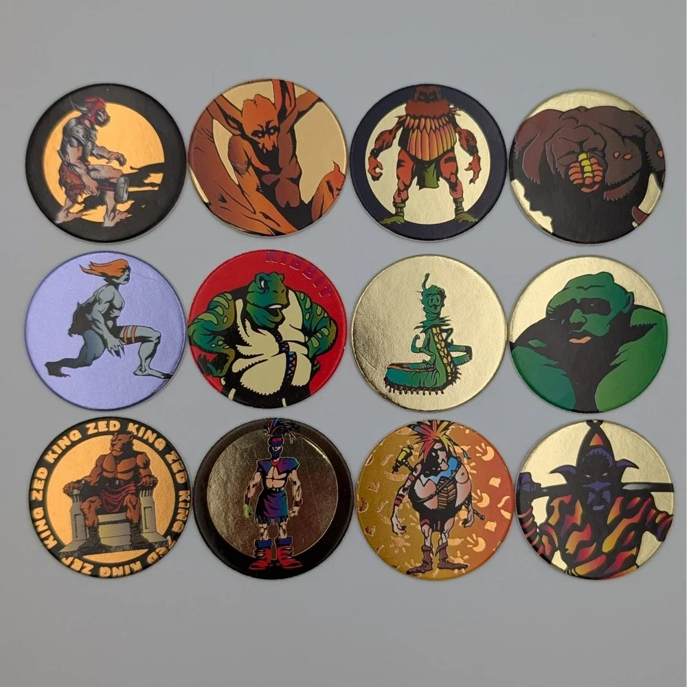 VTG Stack n Smack Planet Zed Street Kaps Monster Pogs Lot Foil King Zed Ribbit