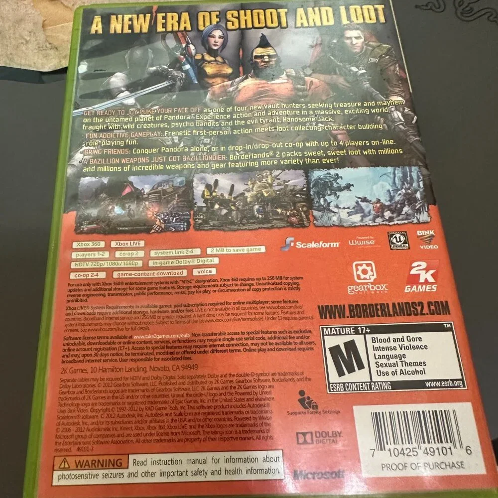 Microsoft borderlands xbox