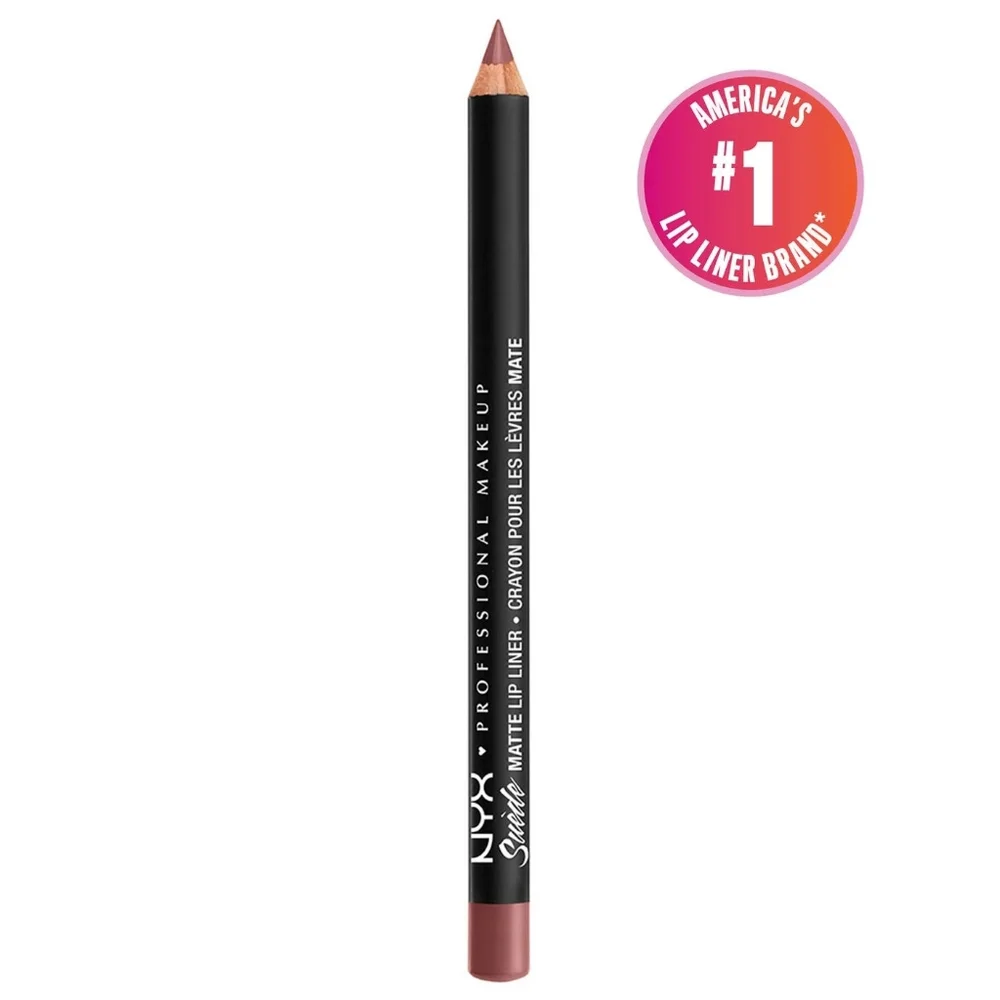 NYX Suede Matte Lip Liner Matte Lip Liner Pencil-Whipped Cavier(Brownish Pink)