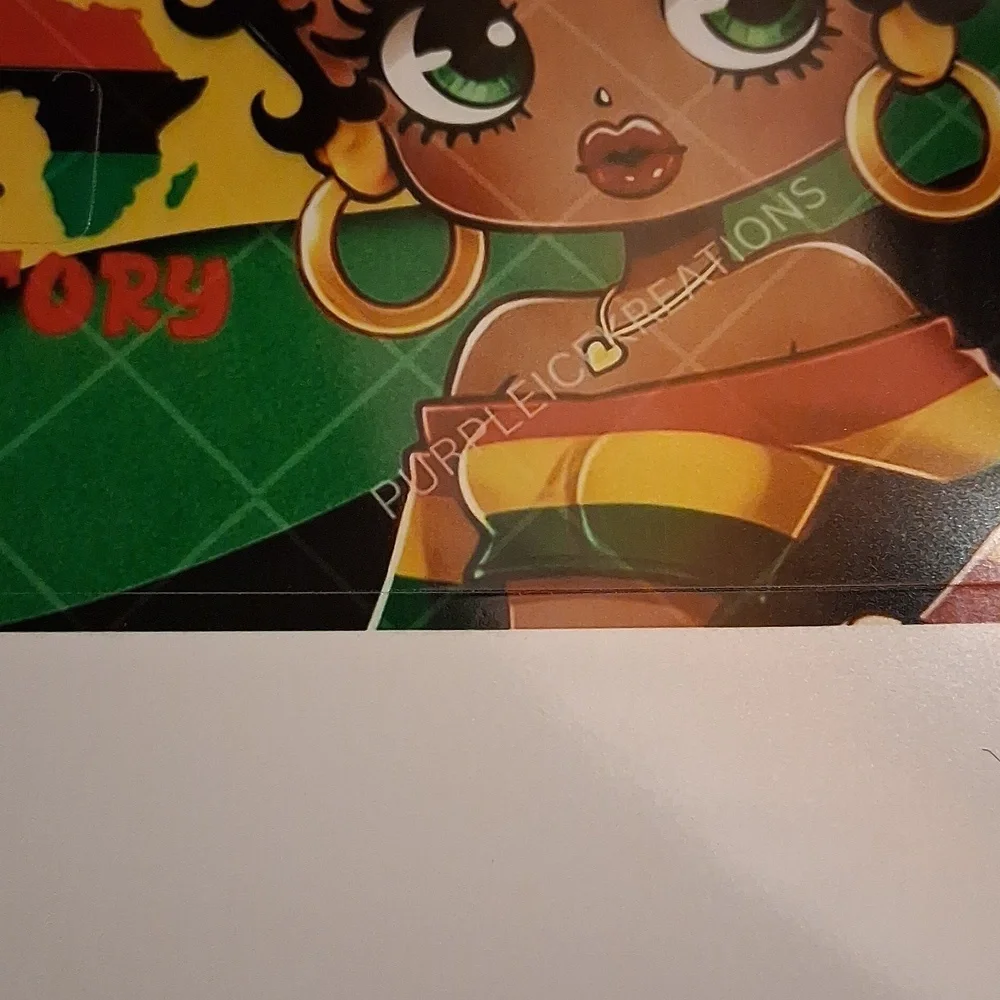 Colorful 'I Am Black History' Betty Boop Credit Card Cover