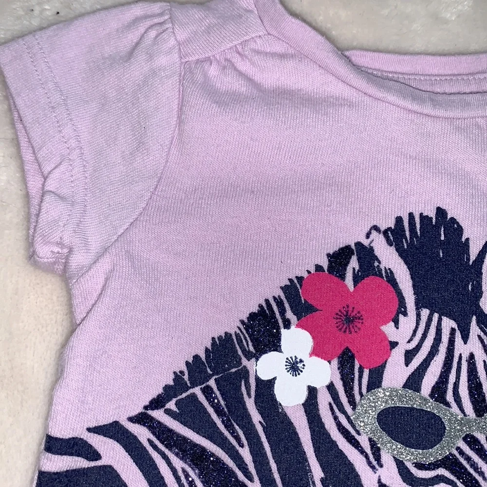 Gymboree Purple Zebra Top 🦓 Baby 6-12M EUC