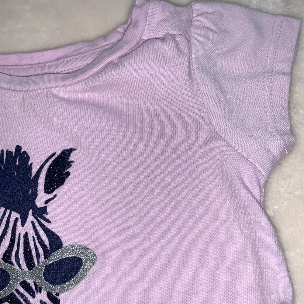 Gymboree Purple Zebra Top 🦓 Baby 6-12M EUC
