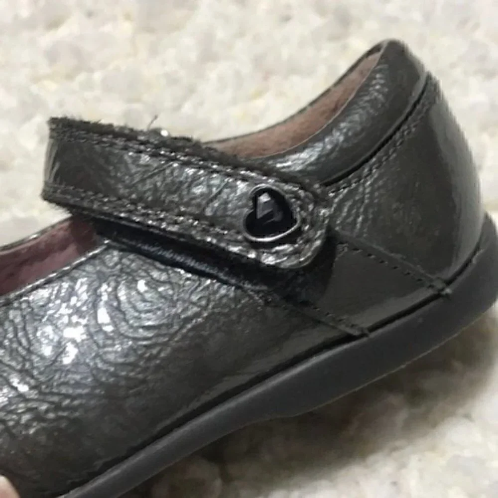 START-RITE: Tiffany Formal Gray Heart Mary Janes
