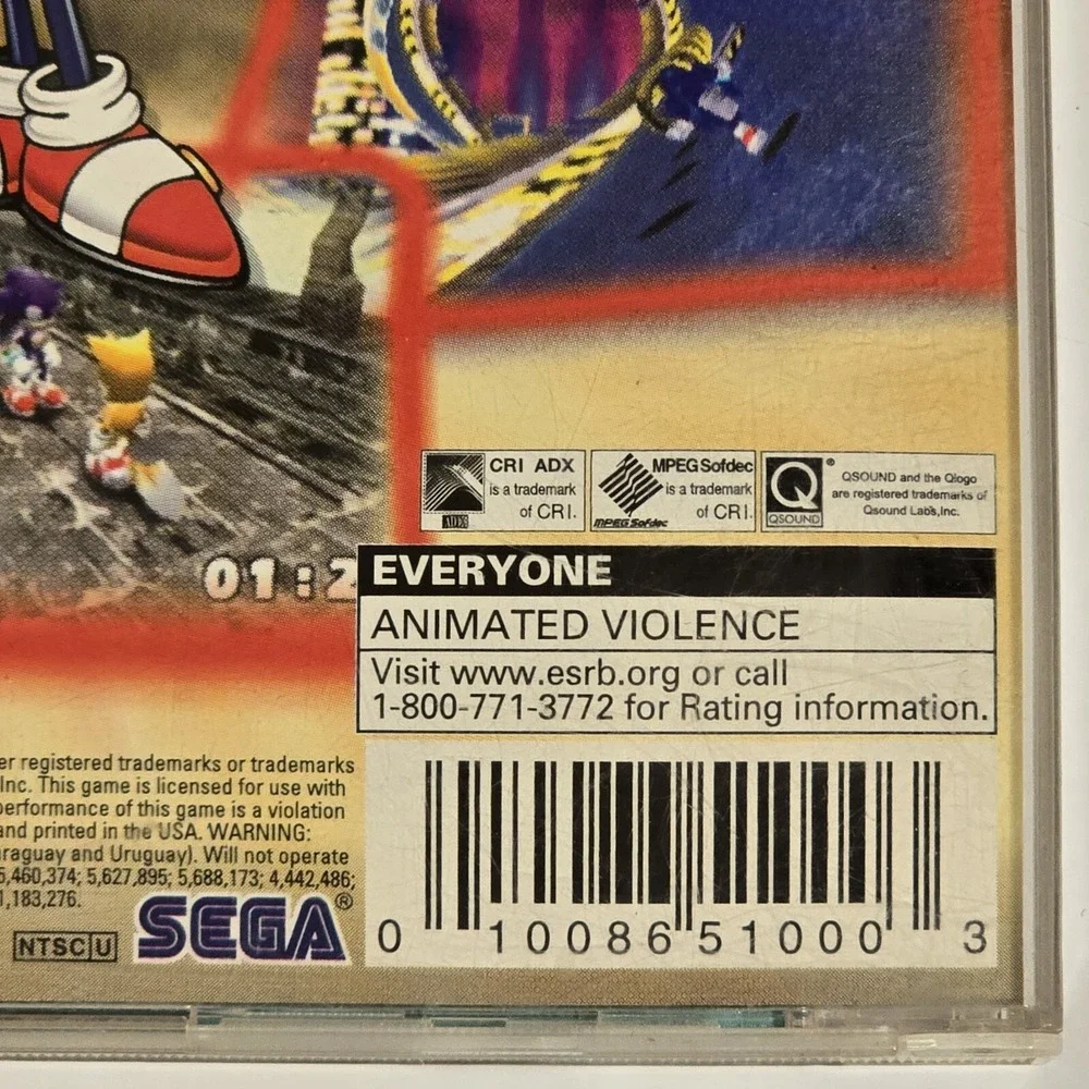 Sonic‎ Adventure 1999 Sega Dreamcast Complete Tested Working