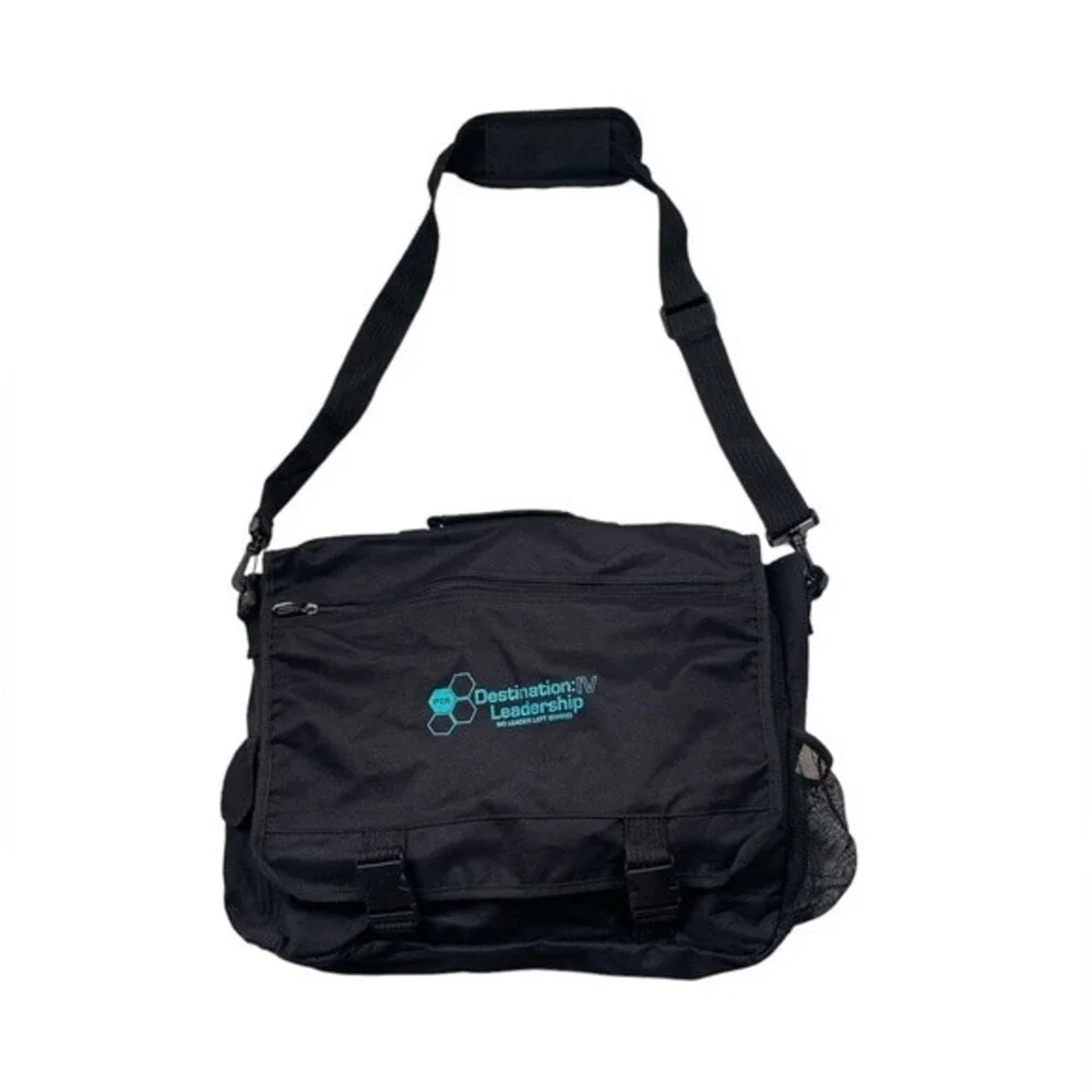 4 imprint #6012 Messenger Letter Black Men Crossbody Bag PTA
