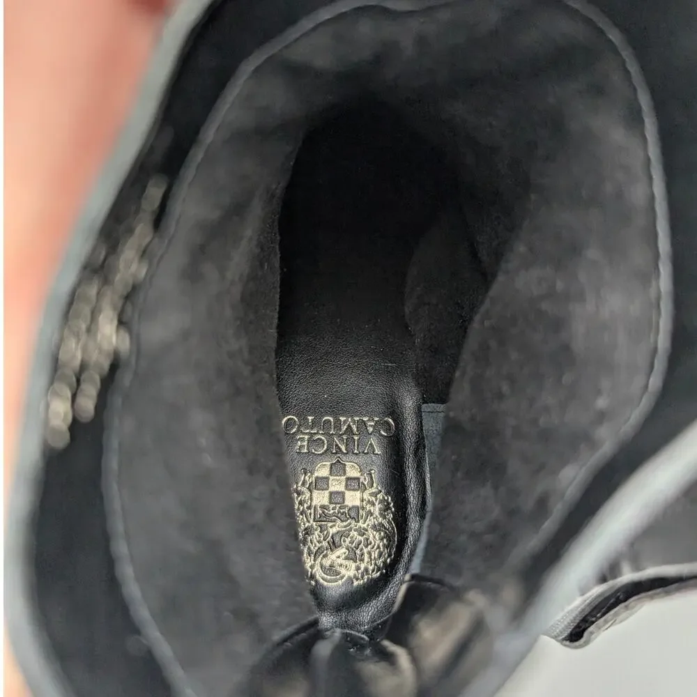 Vince Camuto Viltana Ankle Bootie Square Toe Women's Black Size US7.5M EU38