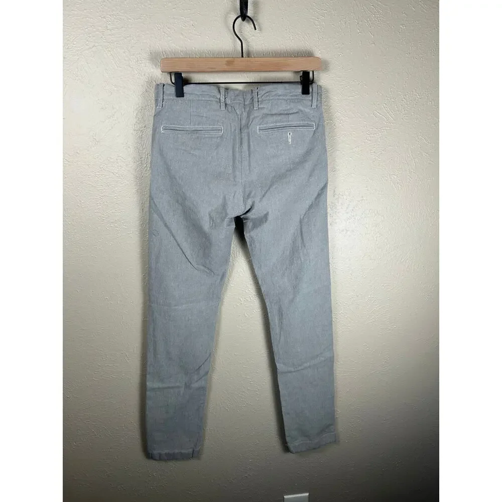 J.Crew Men's Size 29X32 Pants 484 Gray Straight Leg Stretch Cotton Trousers