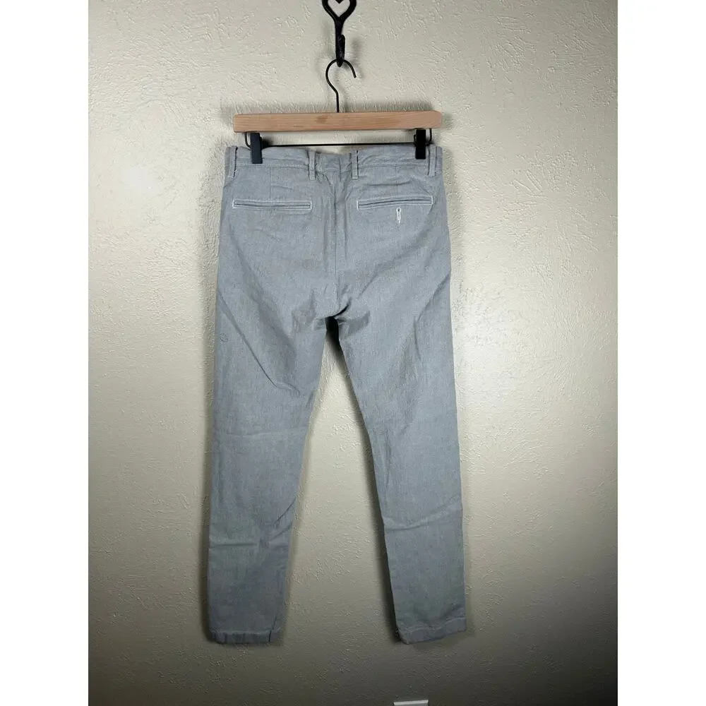 J.Crew Men's Size 29X32 Pants 484 Gray Straight Leg Stretch Cotton Trousers