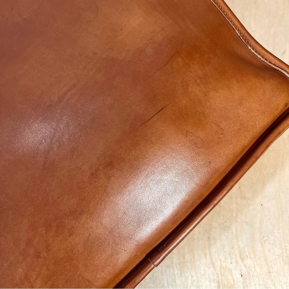 Vintage Coach USA Leather Flap Briefcase 1332-238 Brown Portfolio