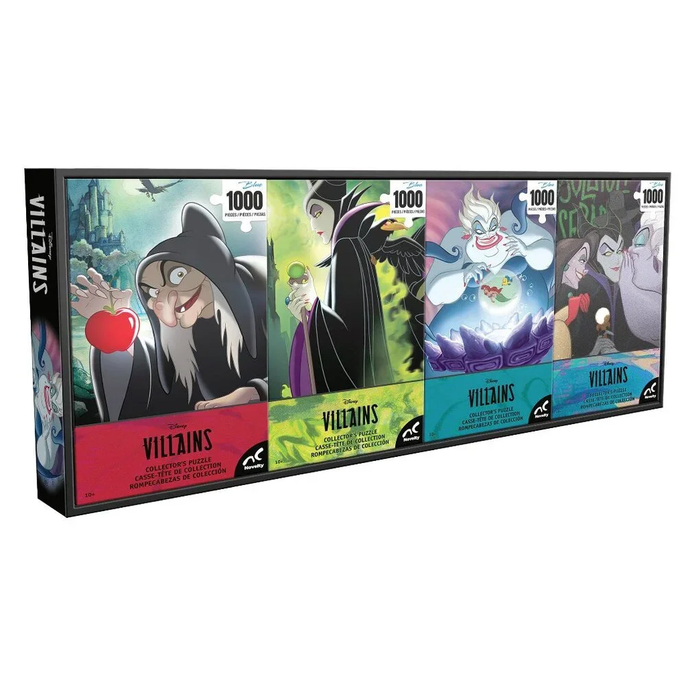 Disney Villains Collector’s Jigsaw Puzzle Set 4-Pack 1000 Pieces Each 24