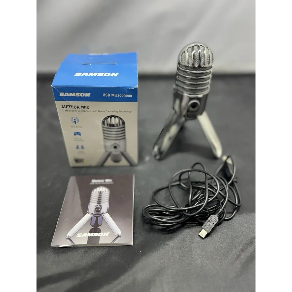 Samson Meteor Mic USB Condenser Podcasting Podcast Recording Desktop Microphone
