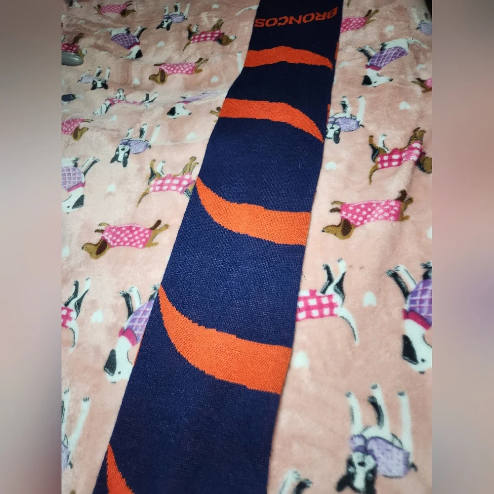 Orange and Blue Broncos Scarf 68inches