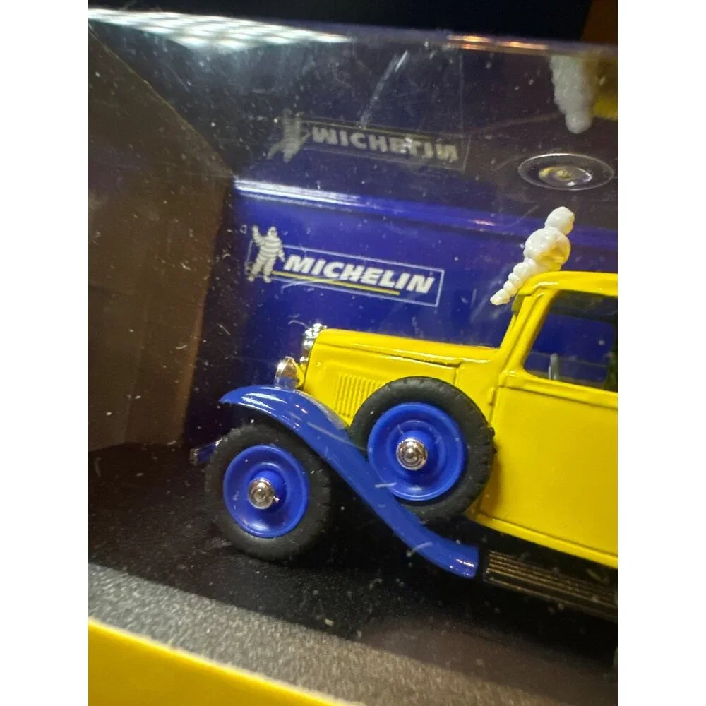Eligor 1/43 Michelin Citroen 500 KG Model‎ Car Yellow Blue Die-Cast Display Box