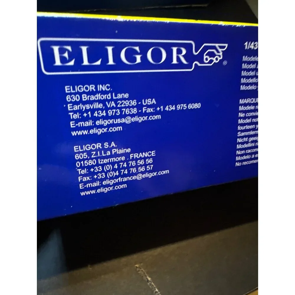 Eligor 1/43 Michelin Citroen 500 KG Model‎ Car Yellow Blue Die-Cast Display Box