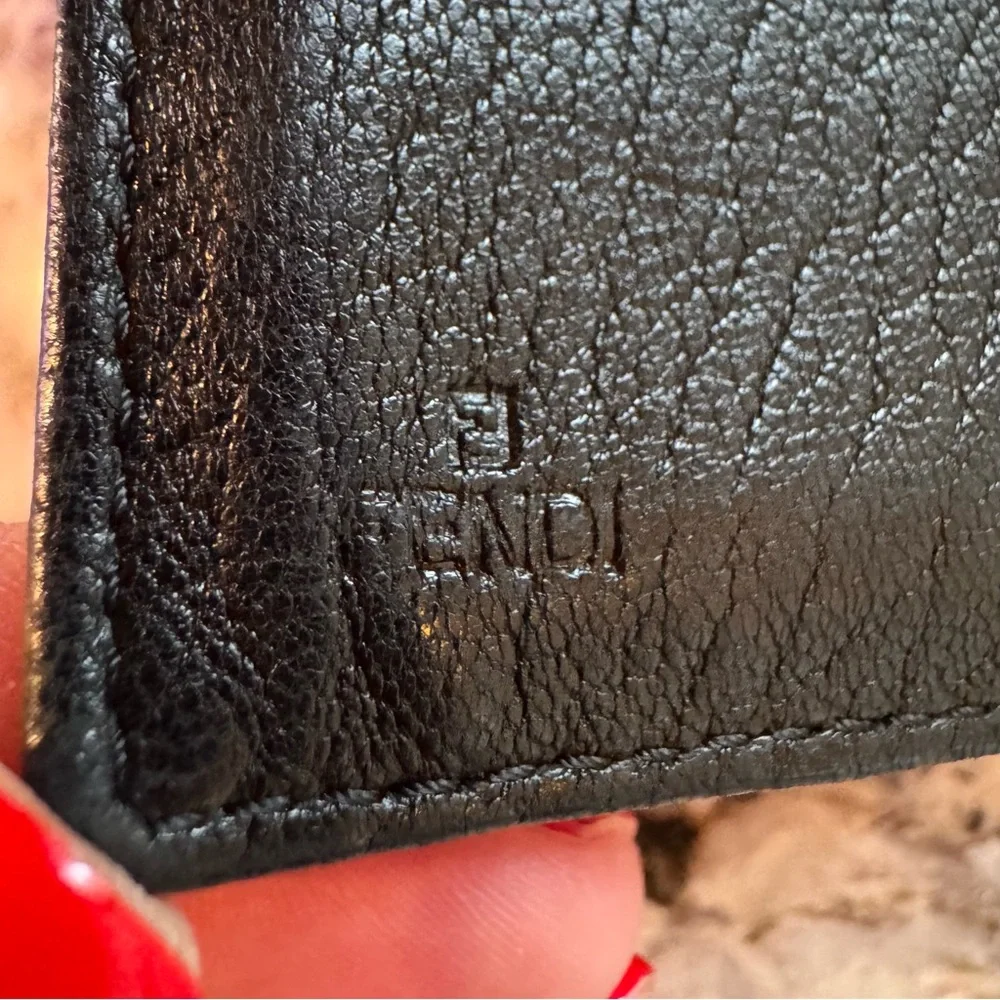 PRICED2SELL🔥Fendi P. Foglio Spy Nappa Black Leather Wallet-COA box dust bag