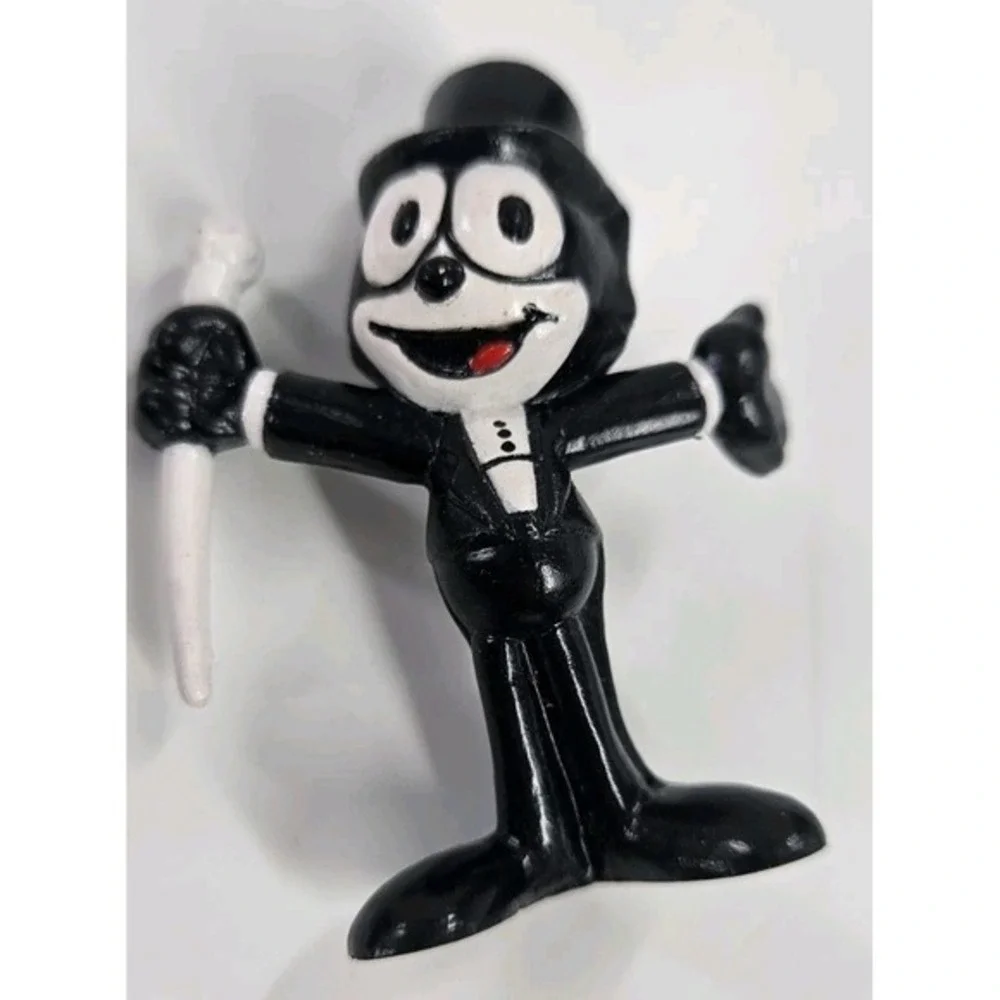 Lot of 3 Felix‎ the Cat PVC Figures by Applause 1989 Bow Tie Top Hat Shorts 2