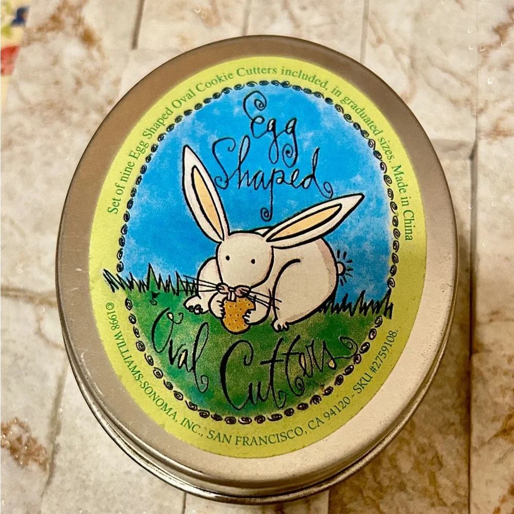 Vintage Williams Sonoma egg-shaped Oval cutters.