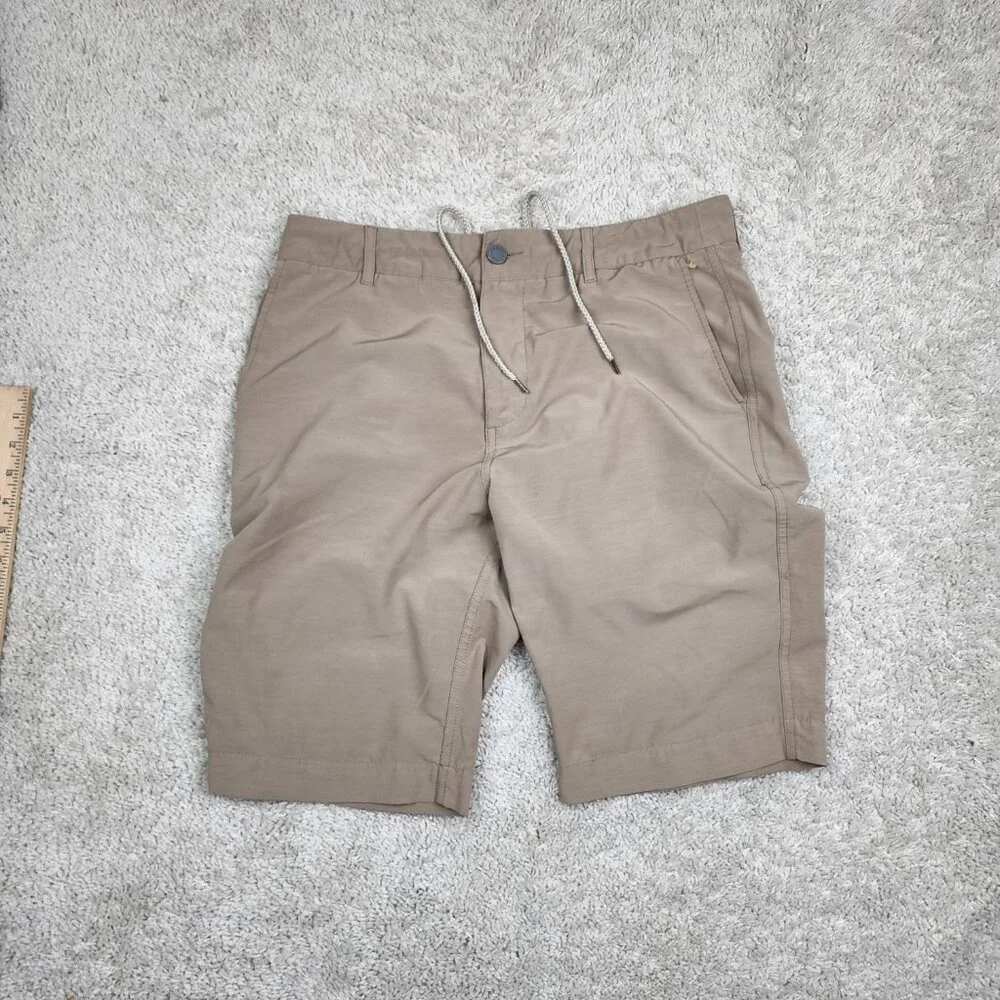Faherty All Day Shorts Drawstring Men 31 Brown Stretch 11” Performance Hybrid