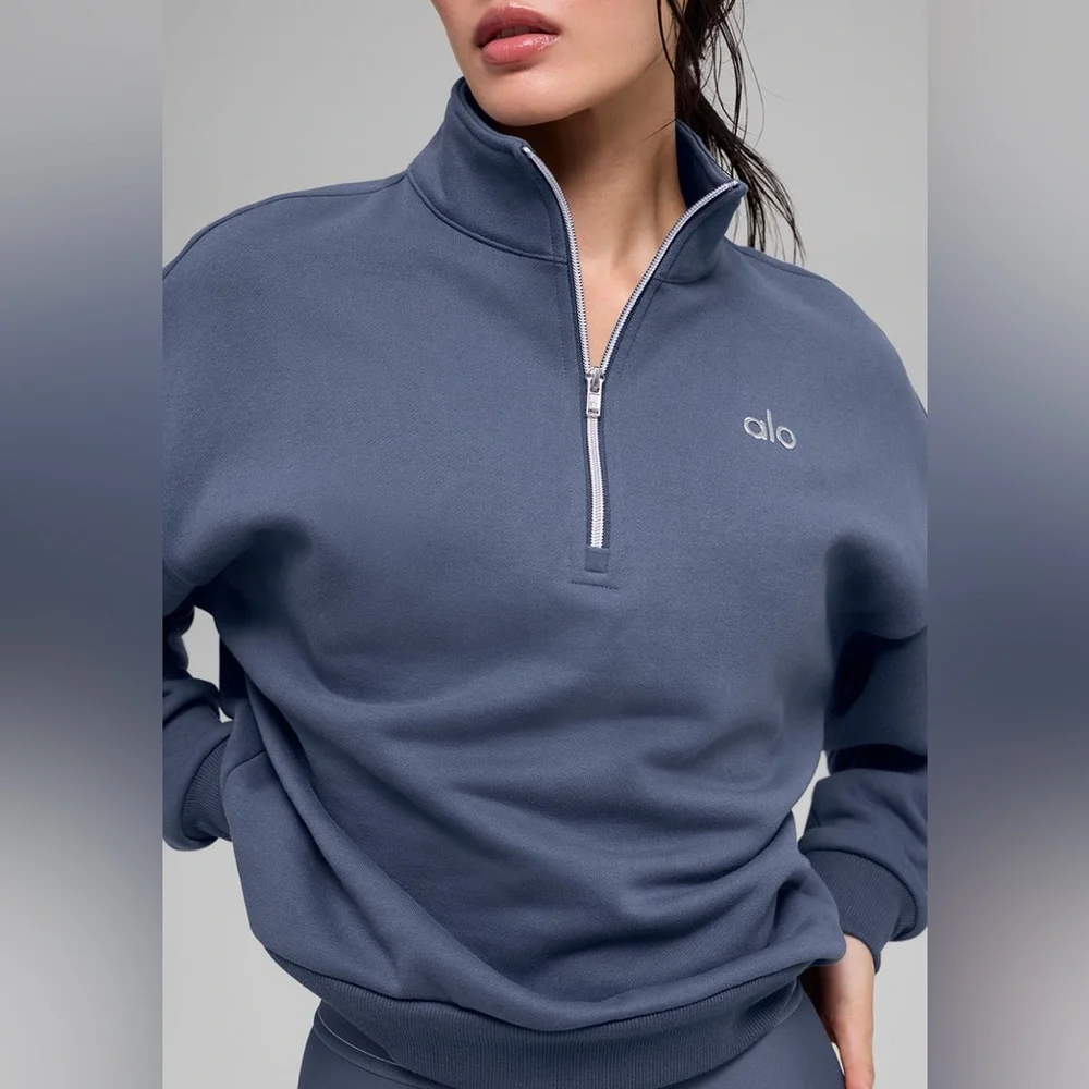 💙ALO💙 BLUESTONE Accolade 1/4 Zip Sweatshirt