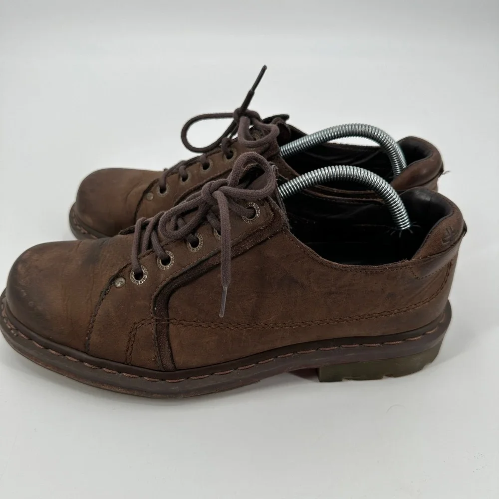Doc Dr Martens Mens Brown Leather Oxford‎ Lace Up Casual Shoes Sz 10 Unisex