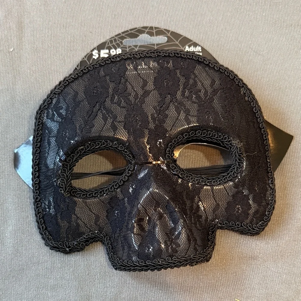 Elegant Black Lace Face Mask