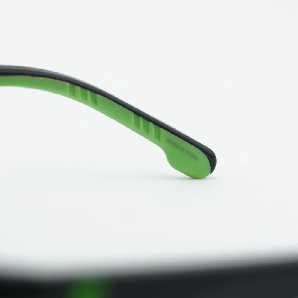 CARRERA 2047T/S 07ZJ Z9 Sunglasses Black/Green Rectangle Frame, Green Lenses