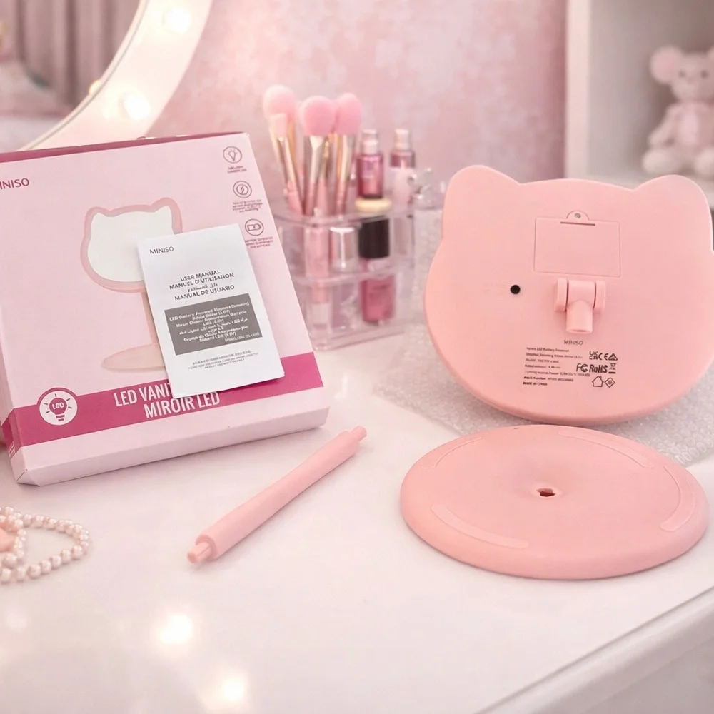 MINISO LED Cat Vanity Mirror – Pink | New in Box