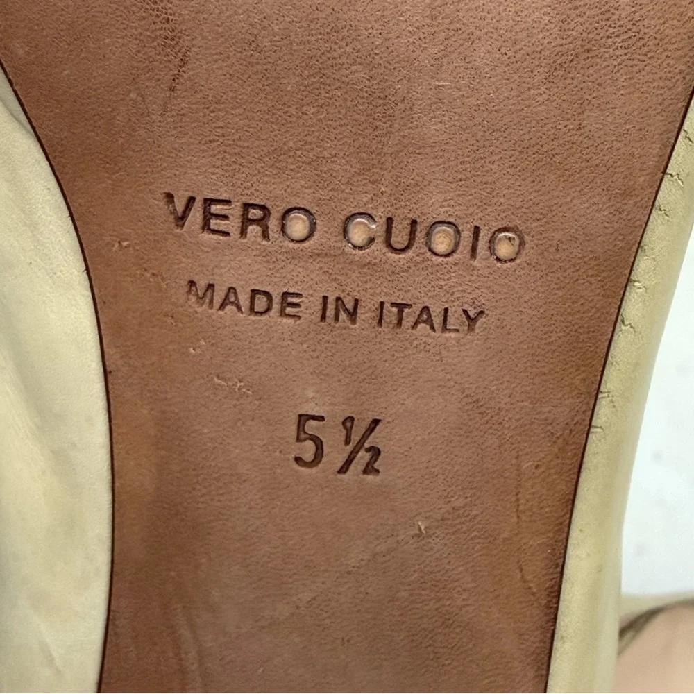 Mercanti Florentini Biege Leather Heels Size 5.5