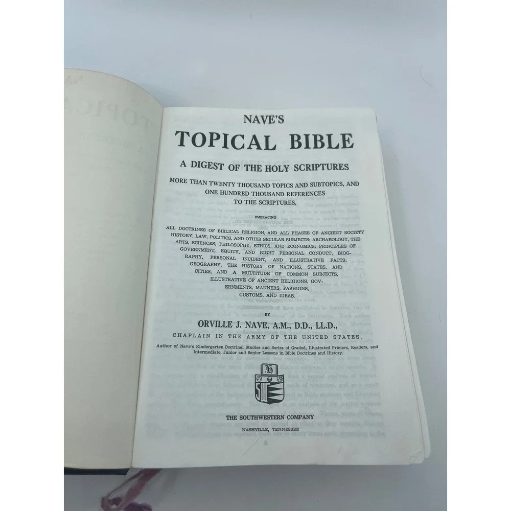 Naves Topical Bible Digest of the Holy Scriptures Black Leather Southwestern '62