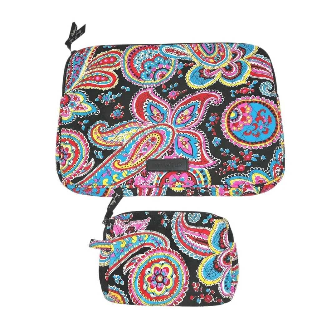Vera Bradley Parisian Paisley Laptop Case Quilted 14.5
