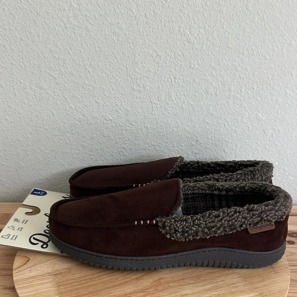 Dearfoams Mens Moccasin Slippers