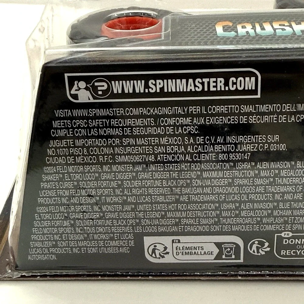 New Spin Master Monster Jam Crushstation Truck 1:64 Lobster Metal Die Cast Toy