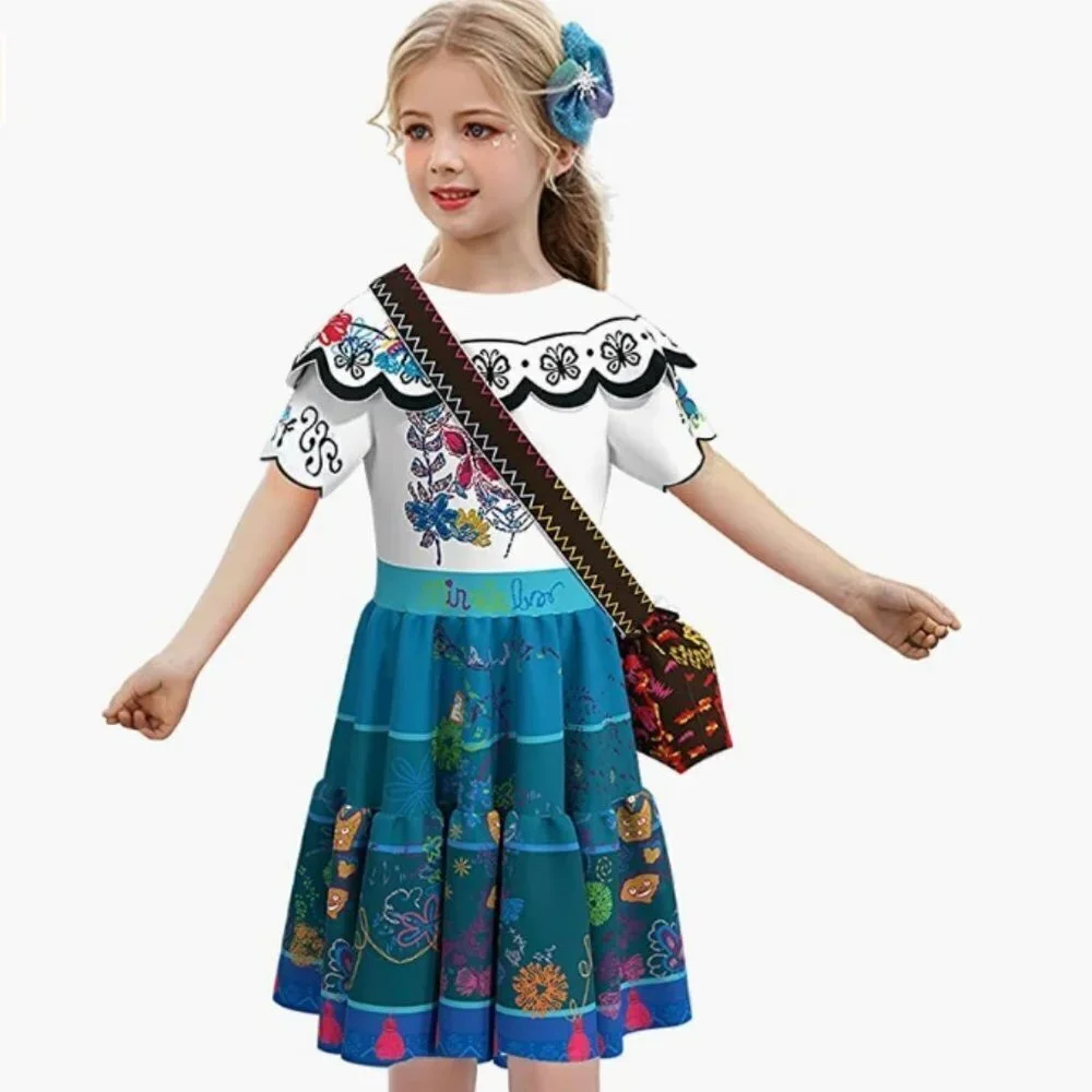 Comisoc Encanto Mirabel Dress for Girls, Girls 9-10