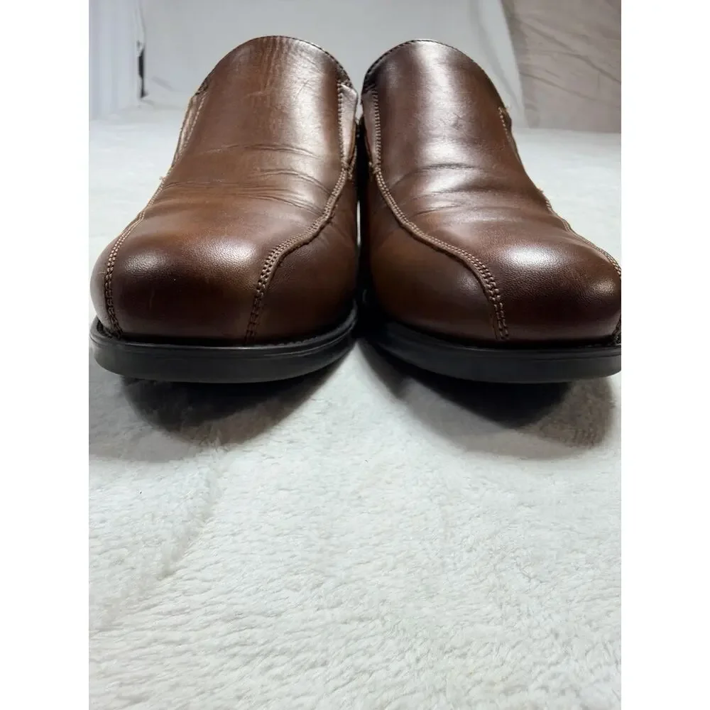 Florsheim Men's Medfield Bike Toe Slip Loafer Dress Shoe, Cognac, Size 9.5 EEE