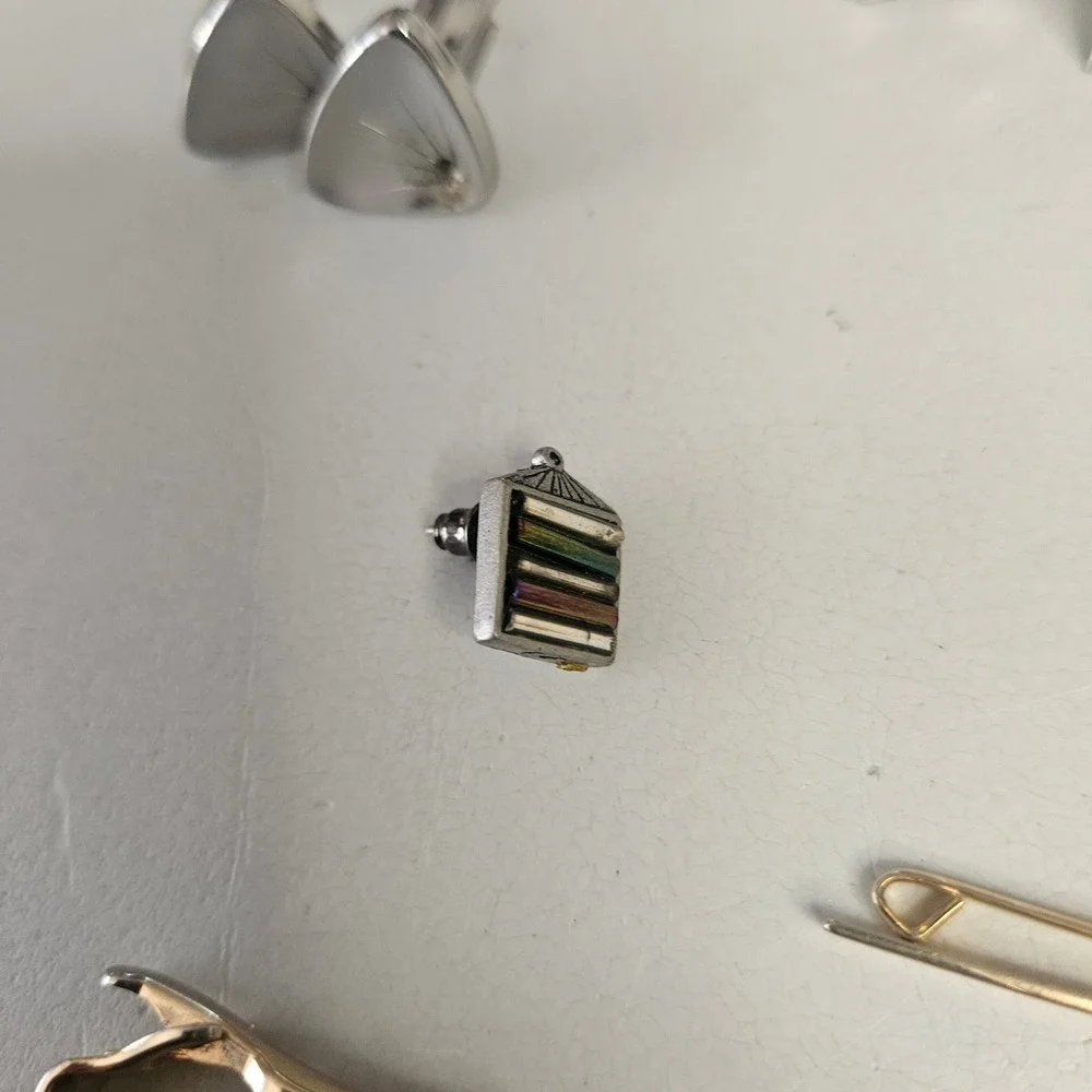 Vintage Mens Cufflinks Tie Clip Lapel Pin Lot Gold Silver Tone Formal Jewelry