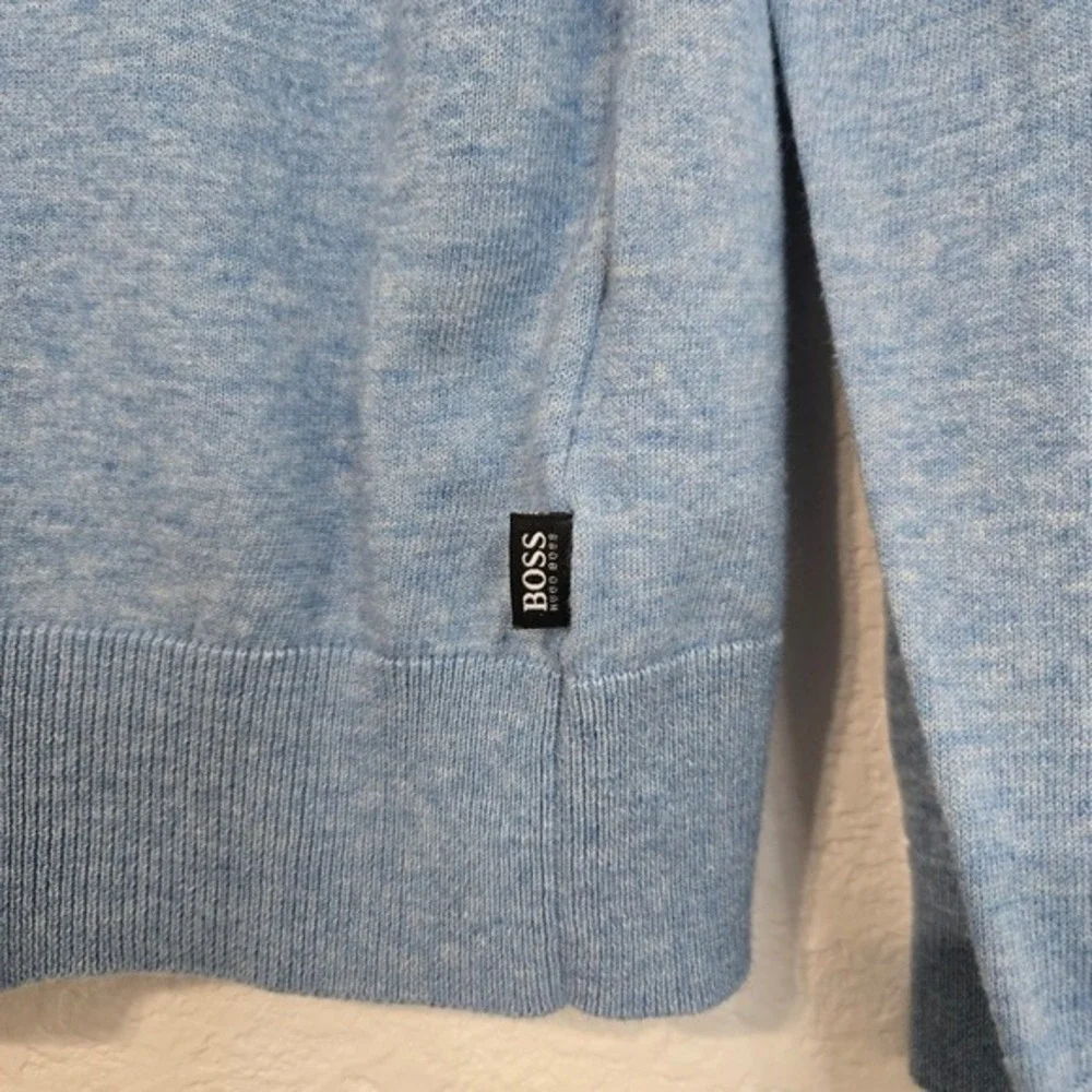 BOSS Hugo Boss Men's XL Blue Cotton Crew Neck Long Sleeve Sweater‎ Casual Career