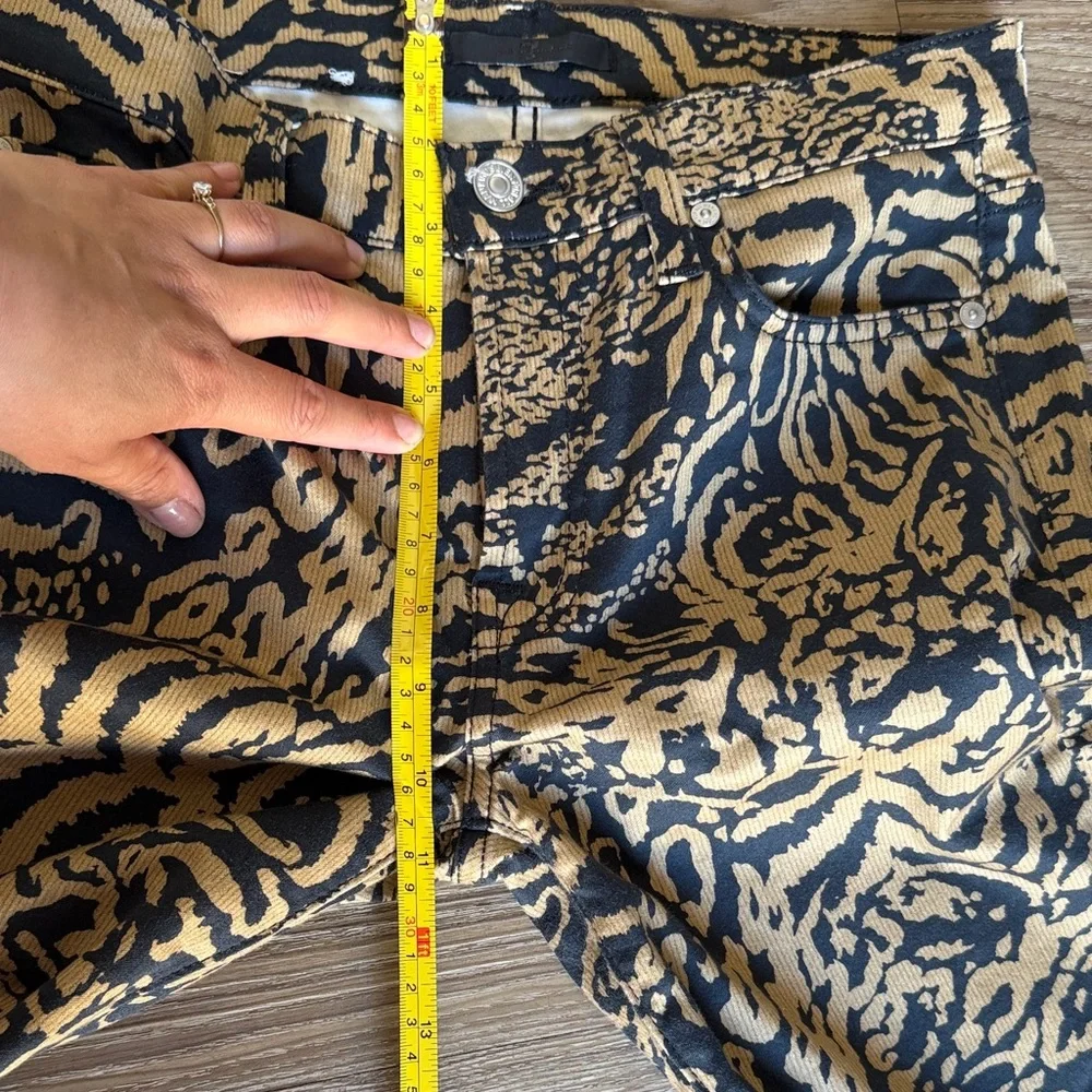 7 For All Mankind Leopard Print Ankle Skinny Jeans Size: 28