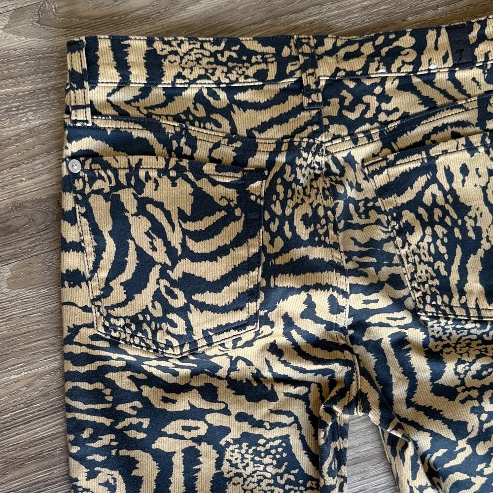 7 For All Mankind Leopard Print Ankle Skinny Jeans Size: 28