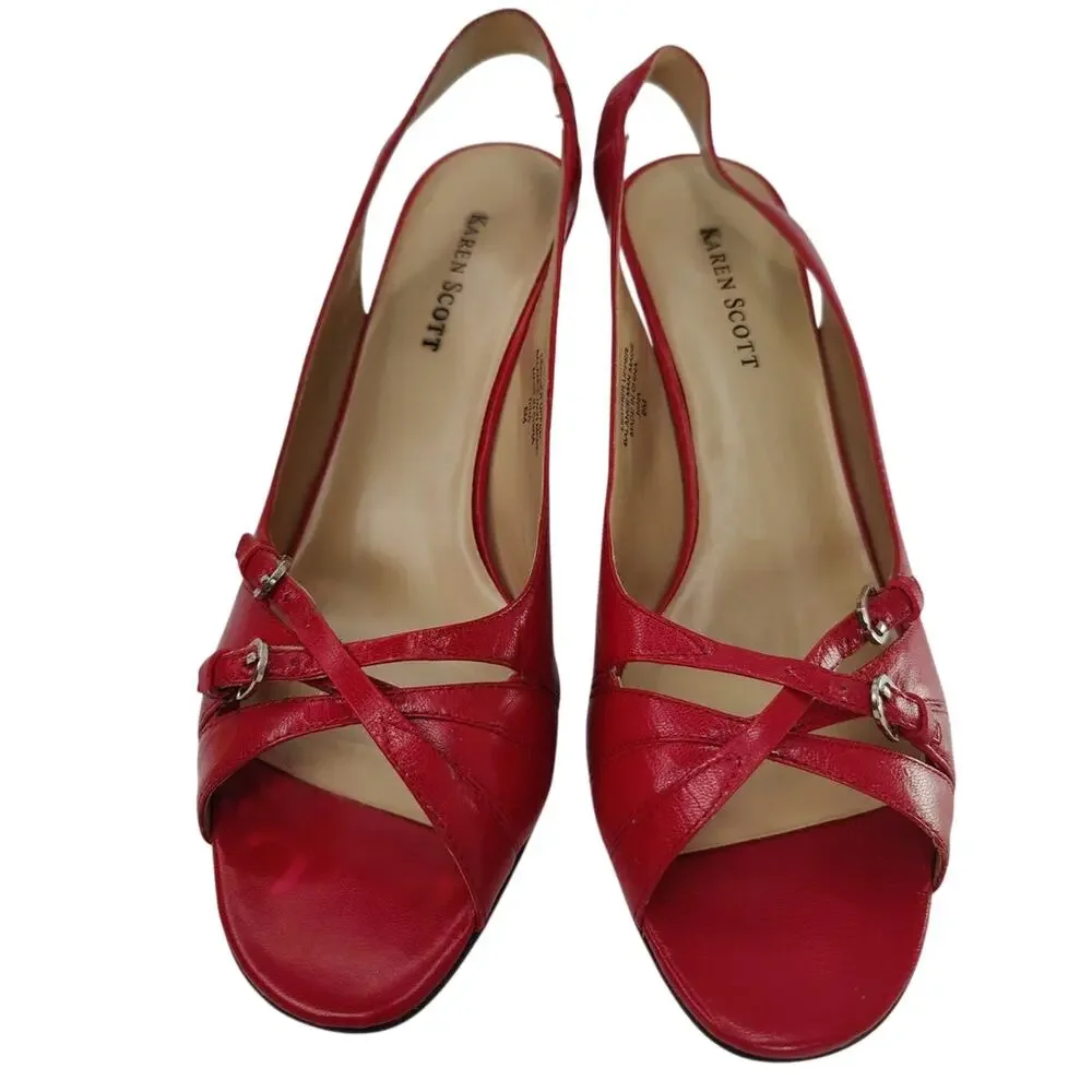 Karen Scott red heels sz