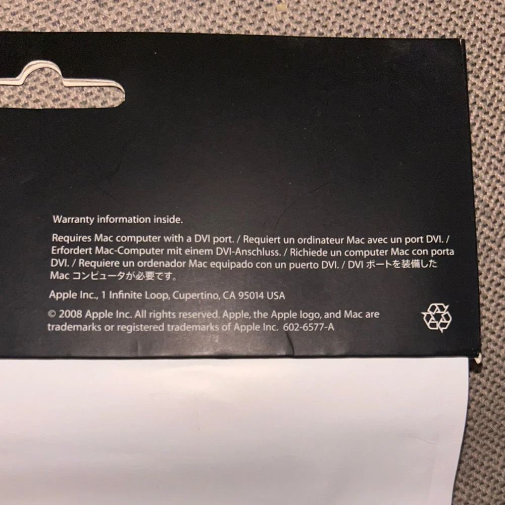 Apple genuine dvi