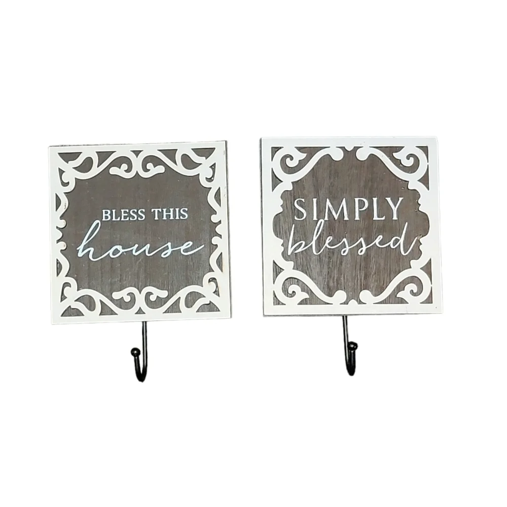 Wall hook crochet mural hangers set of 2. New never used 5