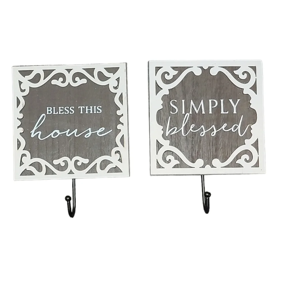 Wall hook crochet mural hangers set of 2. New never used 5