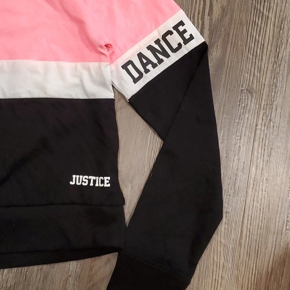 Justice Dance Sports Colorblock Hoodie Size 10