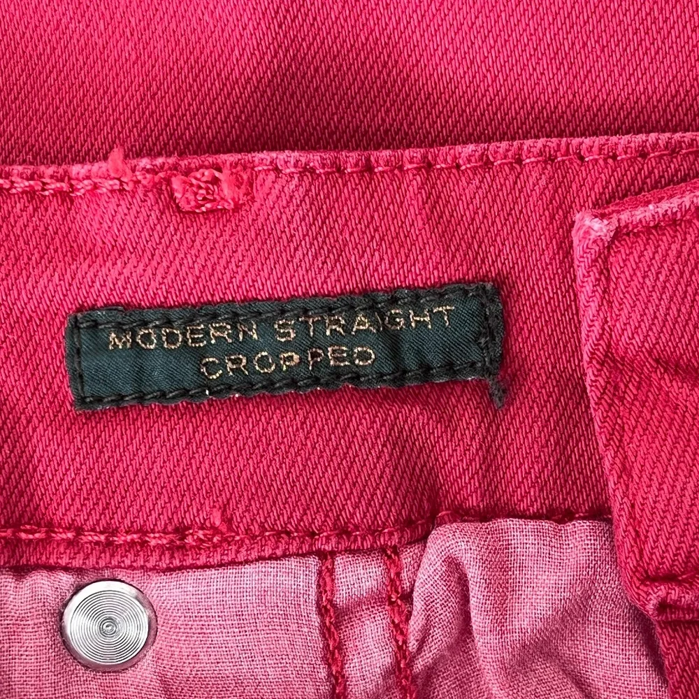 Lauren Jeans Co. LRL Women’s Red Modern Straight Cropped Jeans size 12