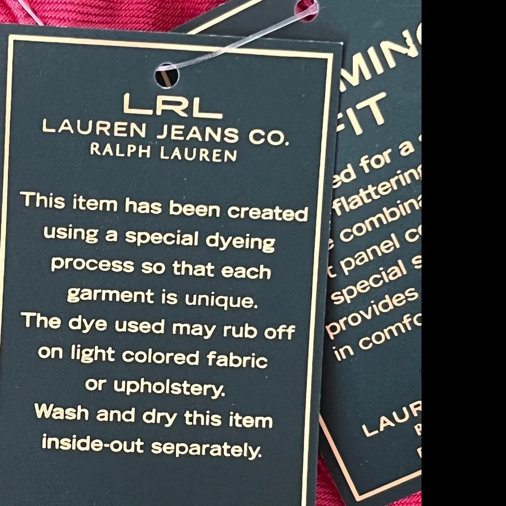 Lauren Jeans Co. LRL Women’s Red Modern Straight Cropped Jeans size 12
